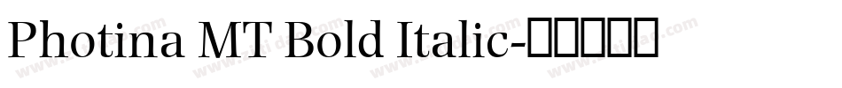 Photina MT Bold Italic字体转换